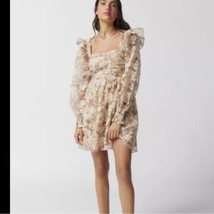 En Saison Chrishell floral organza mini dress NWT xs